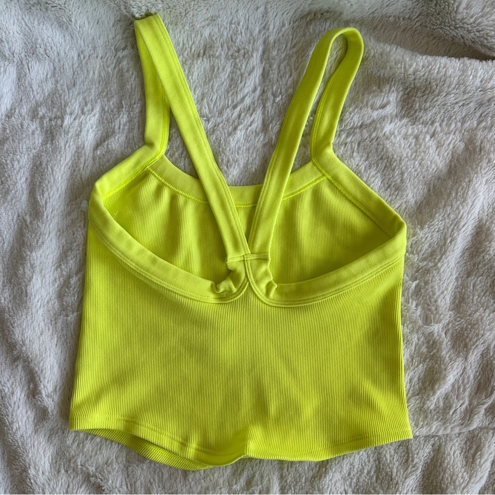 NWOT FP Movement All Clear Racerback Ribbed Crop Cami Tank, M/L - Picture 4 of 5